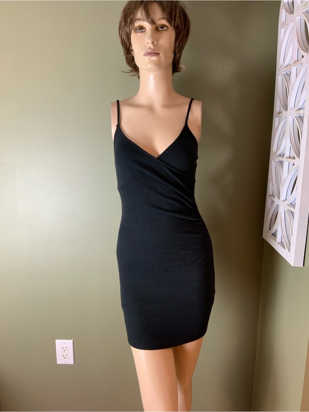 Garage Black Spaghetti Strap Mini Dress nwt xs